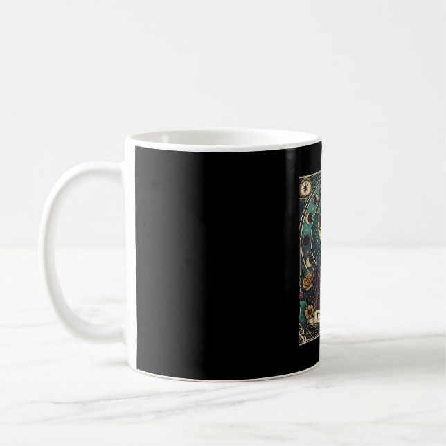 Mug Chatte Dame Haloween Squelette Floral Lune Boussol (Gauche)