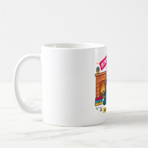 Mug Chatte de lecture cosy Introverti Art drôle