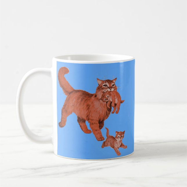 Mug chatte maman et petits chatons des années 50 (Gauche)