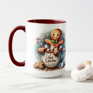 Mug Chaud cacao saison pain d'épice biscuit