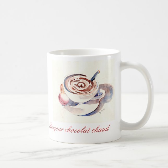Mug Chaud de chocolat de Bonjour (Droite)