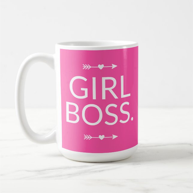 Mug Chaud rose moderne fille Boss (Gauche)
