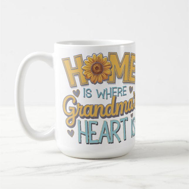 Mug Chauffage cardiaque L'Amour de grand-mère de tourn (Gauche)