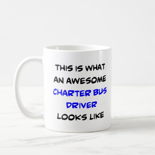 Mug chauffeur de bus, charter, génial (Gauche)