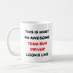 Mug chauffeur de bus, équipe, génial