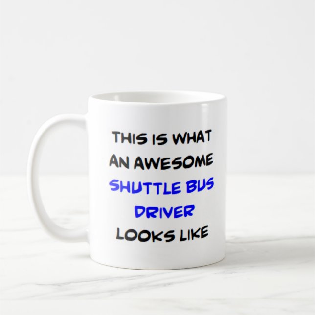 Mug chauffeur de bus, navette, génial (Gauche)