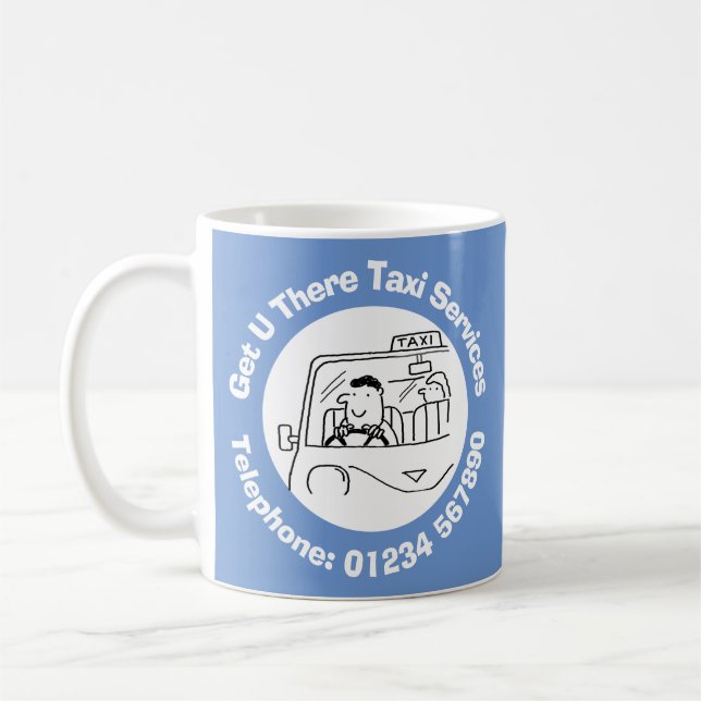 Mug Chauffeur de taxi amusant pour les entreprises de  (Gauche)
