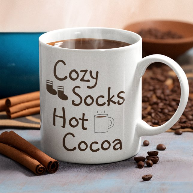 Mug Chaussettes confortables et cacao chaud (Créateur téléchargé)