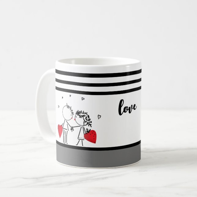 Mug Chaussettes de mariage, Saint-Valentin (Devant gauche)