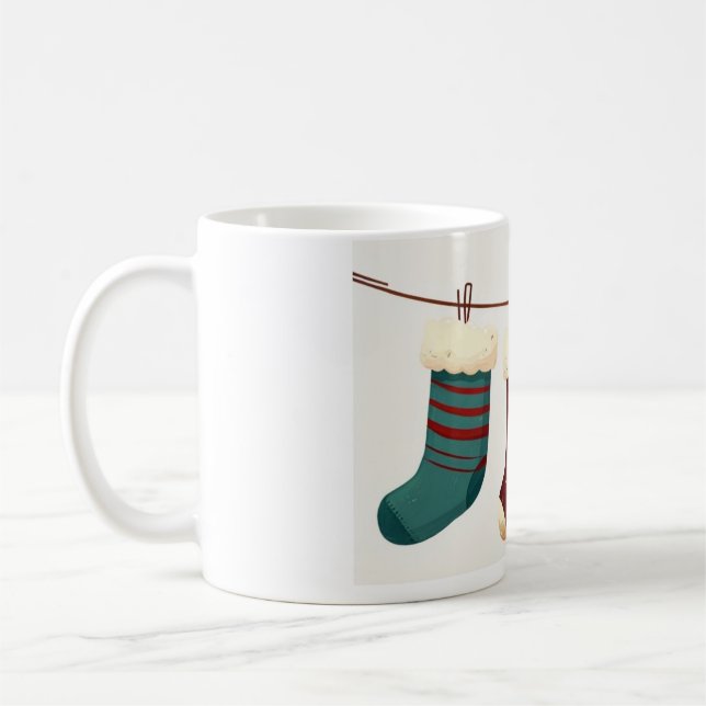 Mug chaussettes de Noël cadeaux  (Gauche)
