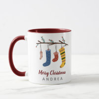 Chaussettes de Noël mignonnes cadeau de vacances