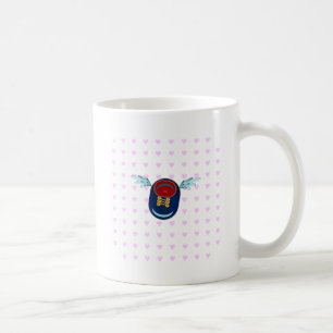 Mug Chaussure à ailettes mignonne dessin animé & cœurs