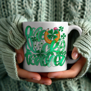 Mug Chaussure à cheval "One Lucky Teacher"