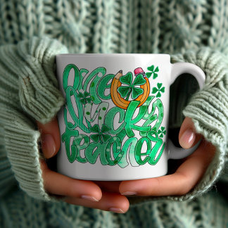 Mug Chaussure à cheval "One Lucky Teacher"