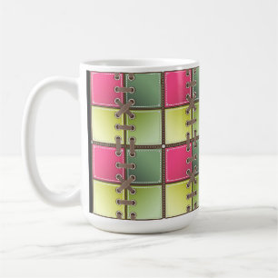 Mug chaussure accroc lacets rose et vert mode art