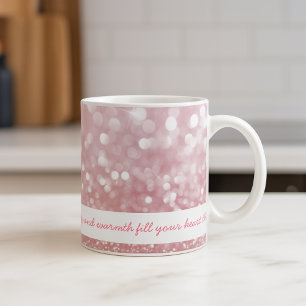 Mug Chaussure de Noël classique personnalisée rose éti
