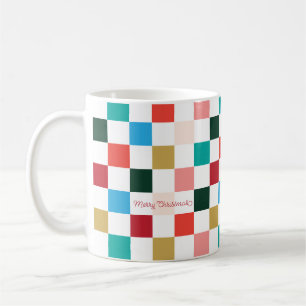 Mug Chaussure de Noël en tableau coloré moderne