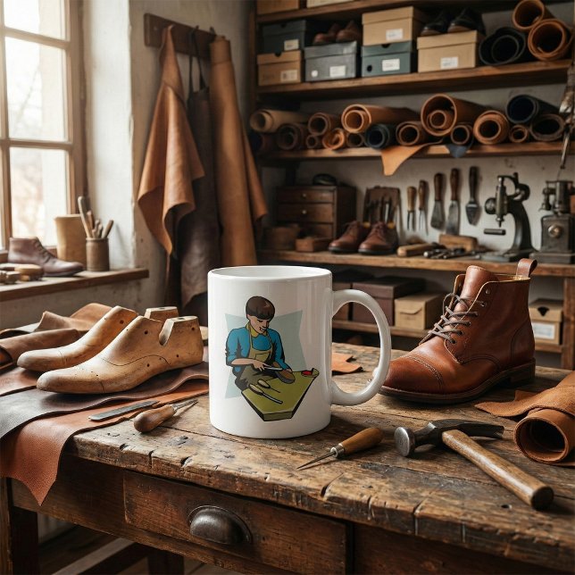 Mug Chaussure de réparation Cobbler Vintage Shoemaker (Créateur téléchargé)