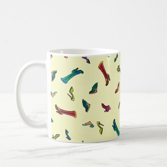 Mug Chaussures aquarelle motif transparent (Gauche)