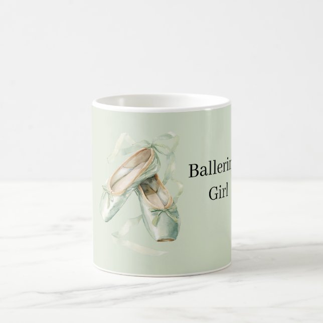 Mug Chaussures de ballet vert menthe fille ballerine (Centre)