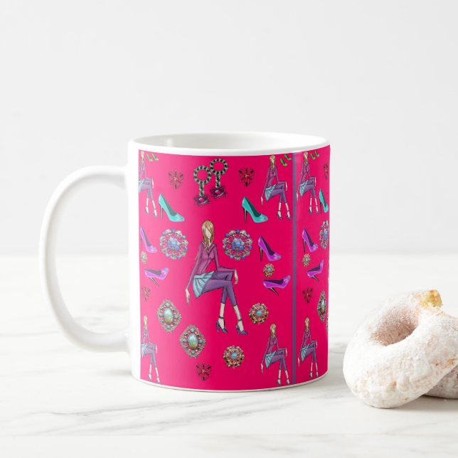 Mug chaussures de mode de muqueuses (Avec donut)