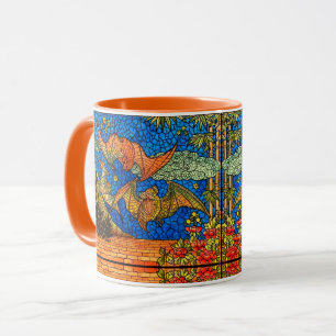 Mug Chauve-souris de fruits look verre tendu mosaïque