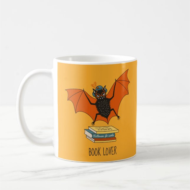 Mug Chauve-souris lectrice | Bibliothécaire fantaisist (Gauche)