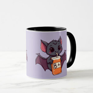 Mug Chauve-souris mignonne buvant du jus de type B pos