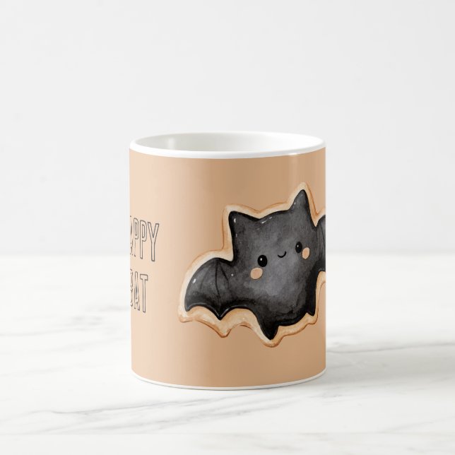 Mug Chauve-souris noire heureuse (Centre)