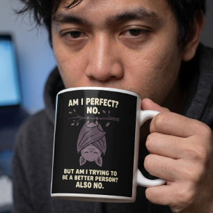 Mug Chauve-souris sarcastique Anti-Motivationnel Suis-