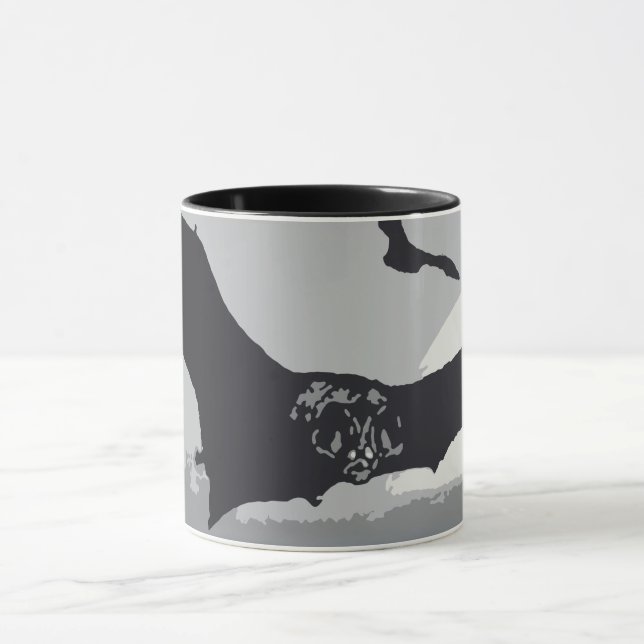 Mug Chauve-souris vintage d'Halloween (Centre)
