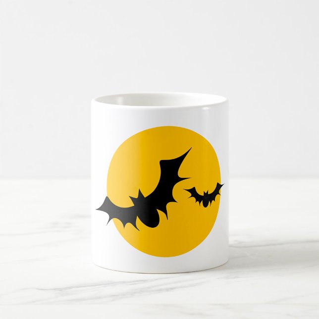 Mug Chauves-souris de Halloween en Silhouette sous la  (Créateur téléchargé)