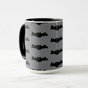 Mug Chauves-souris grises et noires d'Halloween