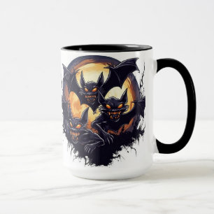 Mug chauves-souris sortant d'une grotte