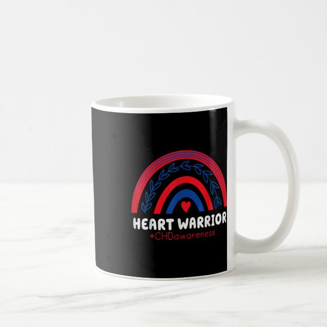 Mug Chd Warrior Red &amp; Blue Rainbow Heart Disease A (Droite)