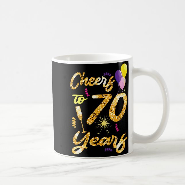 Mug Cheers To 70 Years 1951 70th Birthday Gift  (Droite)