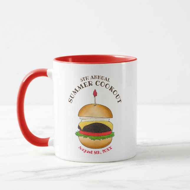 Mug Cheeseburger Hamburger Burger Pique-nique Barbecue (Gauche)