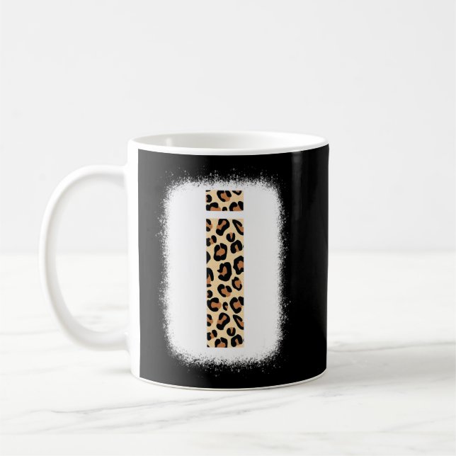 Mug Cheetah Lettre Imprimée I Lettre Initiale I Leopar (Gauche)