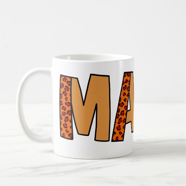 Mug Cheetah Print Leopard Maman (Gauche)