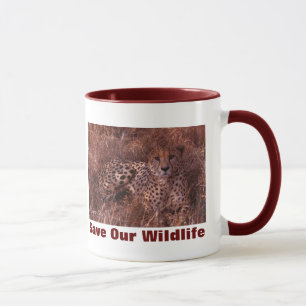 Mug Cheetah Stare Sauvez Notre Faune