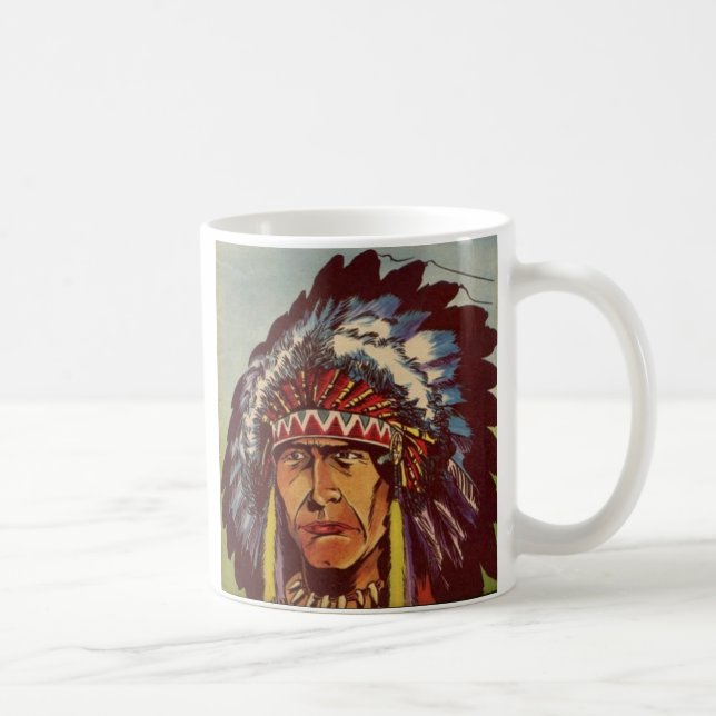 Mug Chef de coiffure amérindienne (Droite)