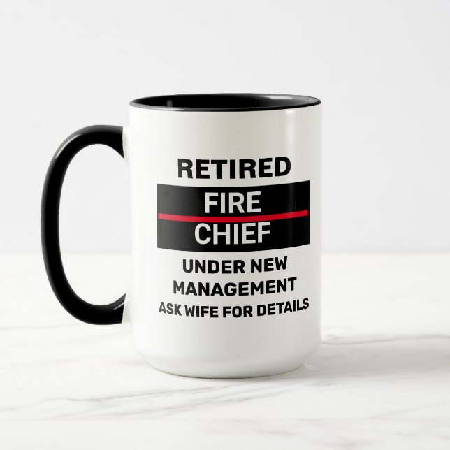 Mug Chef de pompiers à la retraite Funny Retraite (Gauche)