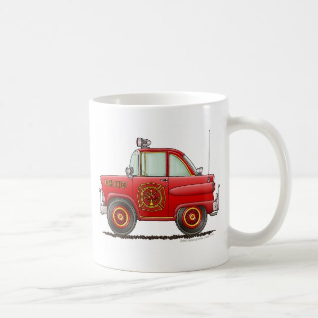 Mug Chef des pompiers de voiture de pompier de (Droite)