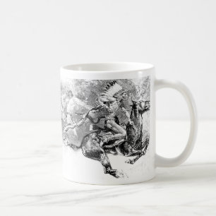 Mug Chef indien chargeant sur le cheval : Ouest