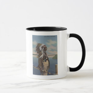 Mug Chef indien du nord-ouest dans le plein régalia