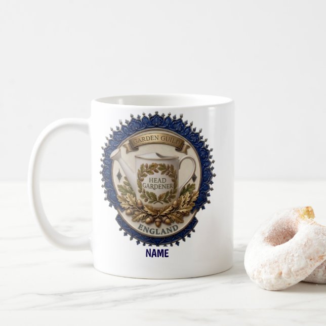 Mug Chef jardinier | Eau patrimoniale britannique pers (Avec donut)