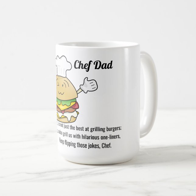 Mug Chef Papa Continue À Flipper Ces Blagues Fête des  (Devant droit)