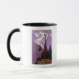 Mug Chemin de fer funiculaire à Brevent Mt.