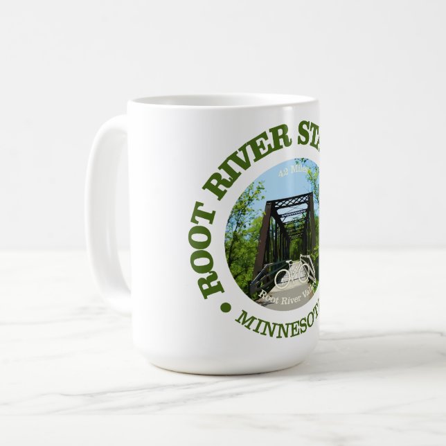 Mug Chemin d'état de la rivière Root (cyclisme c) (Devant gauche)