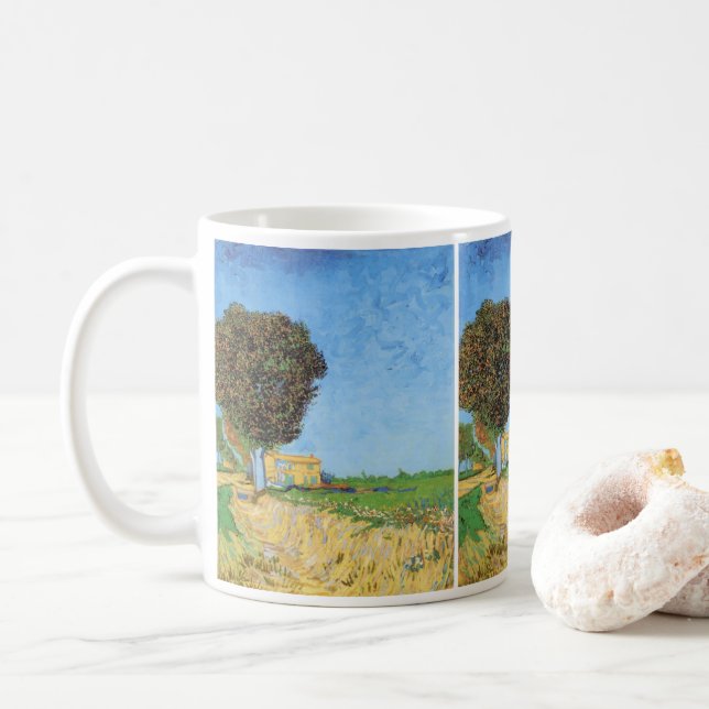 Mug Chemin près d'Arles par Vincent van Gogh (Avec donut)